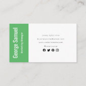 Einfache Berufliche Elegant-Stellenbezeichnung ein Visitenkarte (Rückseite)