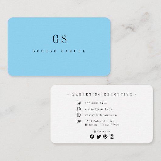 Einfache Berufliche Elegant-Stellenbezeichnung ein Visitenkarte (Vorne/Hinten)