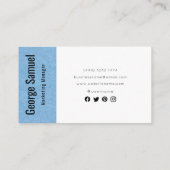 Einfache Berufliche Elegant-Stellenbezeichnung ein Visitenkarte (Rückseite)