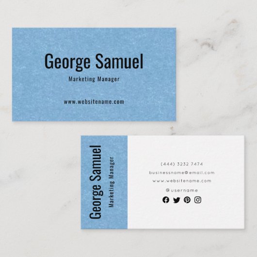 Einfache Berufliche Elegant-Stellenbezeichnung ein Visitenkarte (Vorne/Hinten)