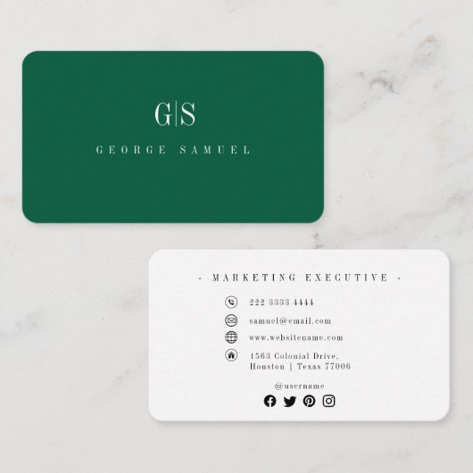 Einfache Berufliche Elegant-Stellenbezeichnung ein Visitenkarte (Vorne/Hinten)