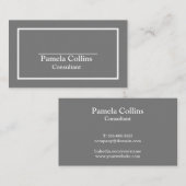 Einfache Berufliche Elegante Moderne Eleganz Visitenkarte (Vorne/Hinten)