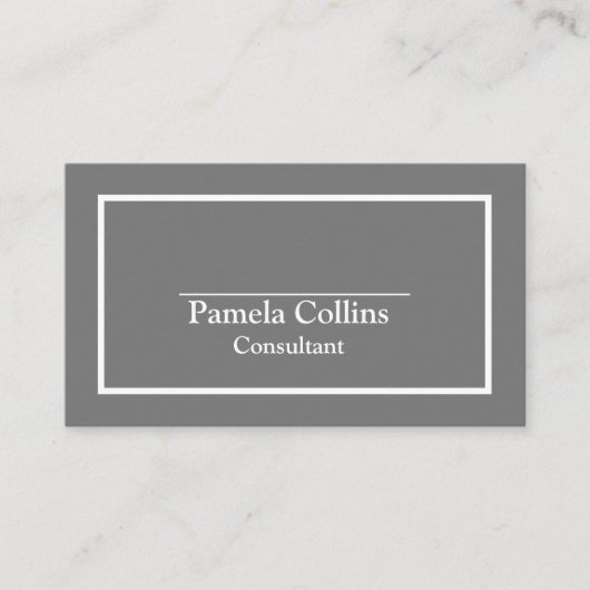 Einfache Berufliche Elegante Moderne Eleganz Visitenkarte (Vorderseite)