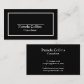 Einfache Berufliche Elegante Moderne Eleganz Visitenkarte (Vorne/Hinten)