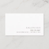 Einfache Berufliche Erinnerung Terminkarte (Rückseite)