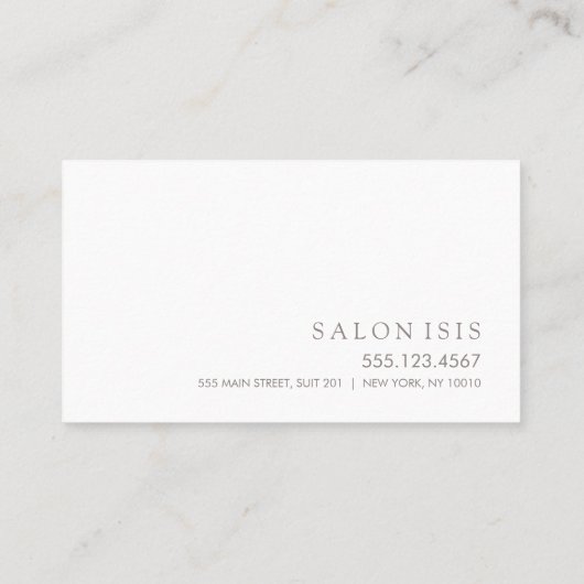 Einfache Berufliche Erinnerung Terminkarte (Rückseite)