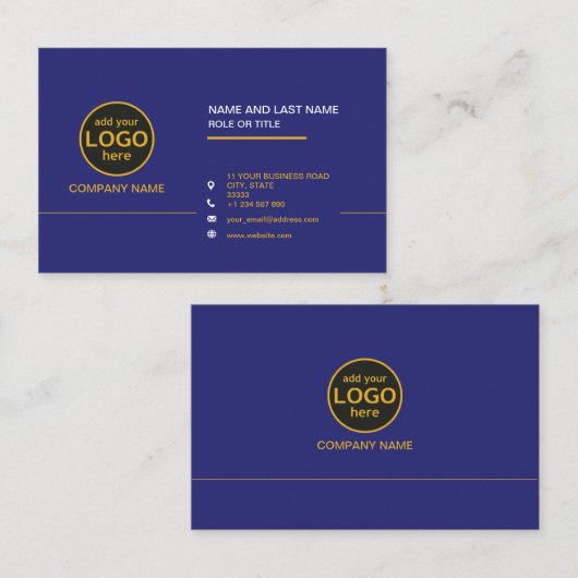Einfache Berufliche Farbkombination Visitenkarte (Vorne/Hinten)