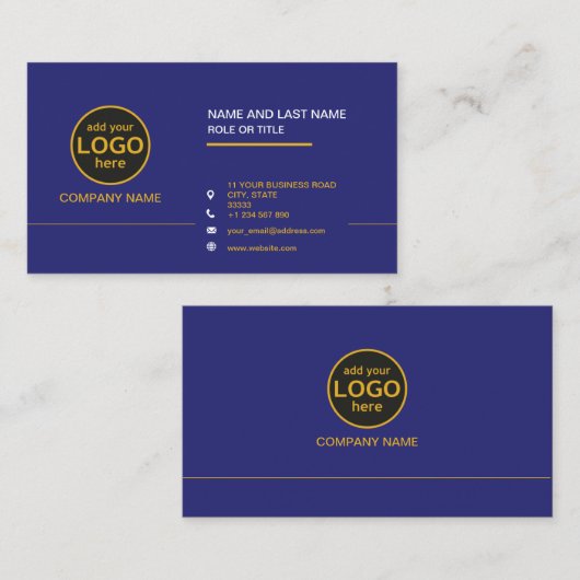 Einfache Berufliche Farbkombination Visitenkarte (Vorne/Hinten)