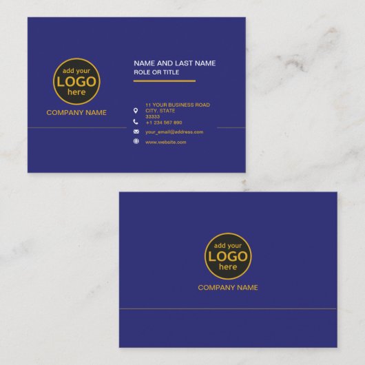 Einfache Berufliche Farbkombination Visitenkarte (Vorne/Hinten)