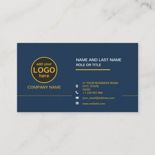 Einfache Berufliche Farbkombination Visitenkarte (Vorderseite)