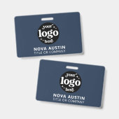 Einfache Berufliche Firmenlogo Mitarbeiter-ID Ausweis (Vorder- & Rückseite)