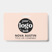 Einfache Berufliche Firmenlogo Mitarbeiter-ID Ausweis (Rückseite)