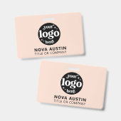 Einfache Berufliche Firmenlogo Mitarbeiter-ID Ausweis (Vorder- & Rückseite)