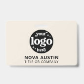 Einfache Berufliche Firmenlogo Mitarbeiter-ID Ausweis (Vorderseite)