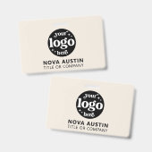 Einfache Berufliche Firmenlogo Mitarbeiter-ID Ausweis (Vorder- & Rückseite)