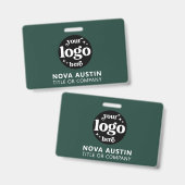 Einfache Berufliche Firmenlogo Mitarbeiter-ID Ausweis (Vorder- & Rückseite)