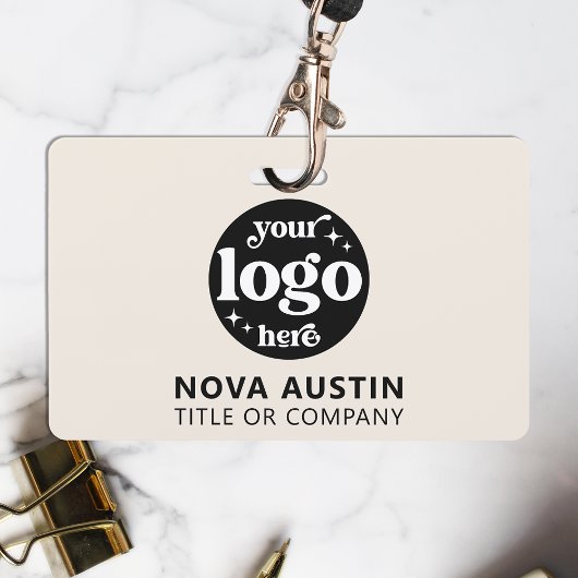 Einfache Berufliche Firmenlogo Mitarbeiter-ID Ausweis