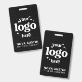Einfache Berufliche Firmenlogo Mitarbeiter-ID Ausweis (Front & Back)