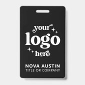 Einfache Berufliche Firmenlogo Mitarbeiter-ID Ausweis (Back)