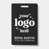 Einfache Berufliche Firmenlogo Mitarbeiter-ID Ausweis (Front)