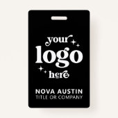 Einfache Berufliche Firmenlogo Mitarbeiter-ID Ausweis (Vorderseite)