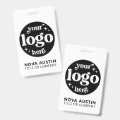 Einfache Berufliche Firmenlogo Mitarbeiter-ID Ausweis (Vorder- & Rückseite)
