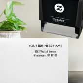 Einfache Berufliche Firmenname und -adresse Permastempel