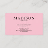 Einfache Berufliche Frauenfreundlichkeit Visitenkarte (Rückseite)