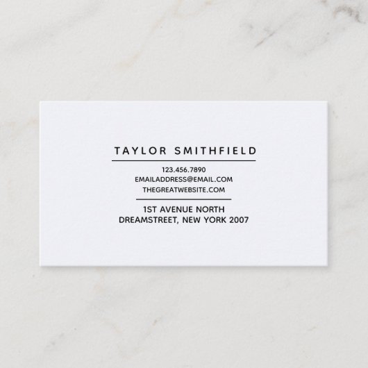 einfache Berufliche Geometrie Visitenkarte (Vorderseite)