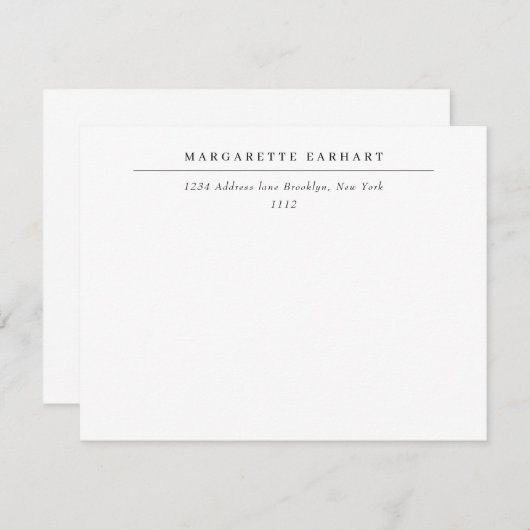 Einfache Berufliche Geschäftsadresse Mitteilungskarte (Vorne/Hinten)