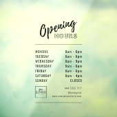 Einfache Berufliche Geschäftszeiten Schwarz mit Lo Fensteraufkleber (Blatt 3)