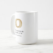 Einfache Berufliche Gold-Business-Logos und -Namen Kaffeetasse (Vorderseite Links)