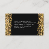 Einfache berufliche Goldlichter u. -Glitzern Visitenkarte (Rückseite)