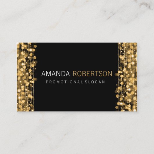 Einfache berufliche Goldlichter u. -Glitzern Visitenkarte (Vorderseite)