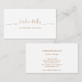 Einfache berufliche handgeschriebene Visitenkarte (Vorne/Hinten)