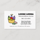 Einfache Berufliche Hausreinigung Visitenkarten Visitenkarte (Vorderseite)