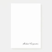 Einfache Berufliche Kalligrafie Post-it Klebezettel (Vorderseite)