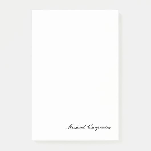 Einfache Berufliche Kalligrafie Post-it Klebezettel (Vorderseite)