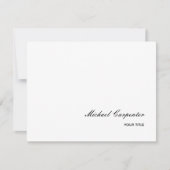 Einfache Berufliche Kalligrafie RSVP Karte (Vorderseite)