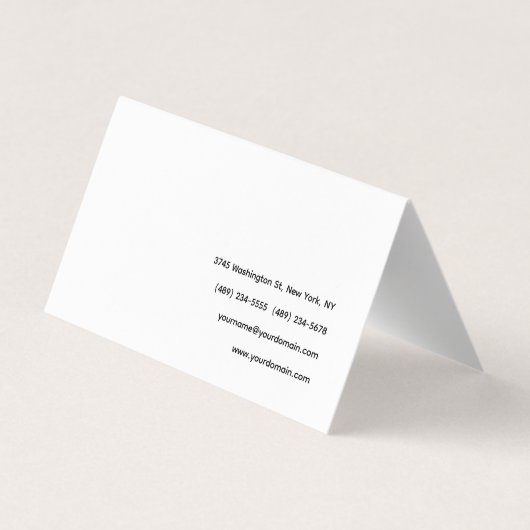 Einfache Berufliche Kalligrafie Visitenkarten (Rückseite)