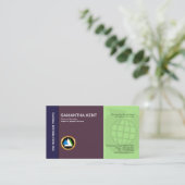 Einfache berufliche kurze dynamische globale visitenkarte (Stehend Vorderseite)