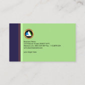 Einfache berufliche kurze dynamische globale visitenkarte (Rückseite)