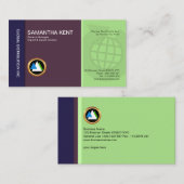 Einfache berufliche kurze dynamische globale visitenkarte (Vorne/Hinten)