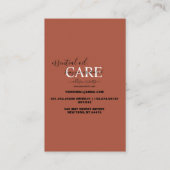 Einfache, Berufliche, lebenswichtige Ölversorgung Visitenkarte (Rückseite)