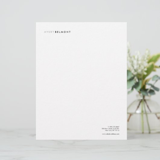 Einfache Berufliche Letterhead Briefbogen (Stehend Vorderseite)