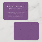 Einfache Berufliche Lila Grunge an der Goldgrenze Visitenkarte (Vorne/Hinten)