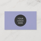 Einfache Berufliche Logo QR Code Lavendel Company Visitenkarte (Vorderseite)