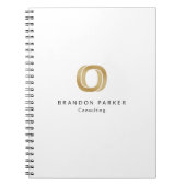 Einfache Berufliche Logo-Unternehmer Notizblock (Vorderseite)