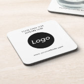 Einfache Berufliche Logofirma Getränkeuntersetzer (Linke Seite)