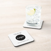 Einfache Berufliche Logofirma Getränkeuntersetzer (Rechte Seite)